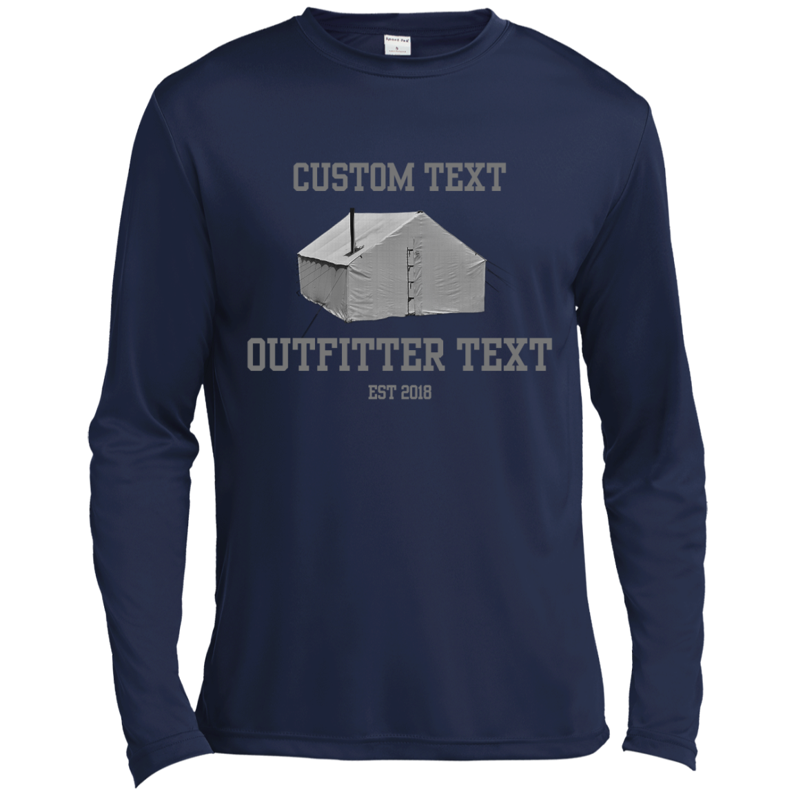 Wall Tent Outfitter Custom Wicking LS Tee