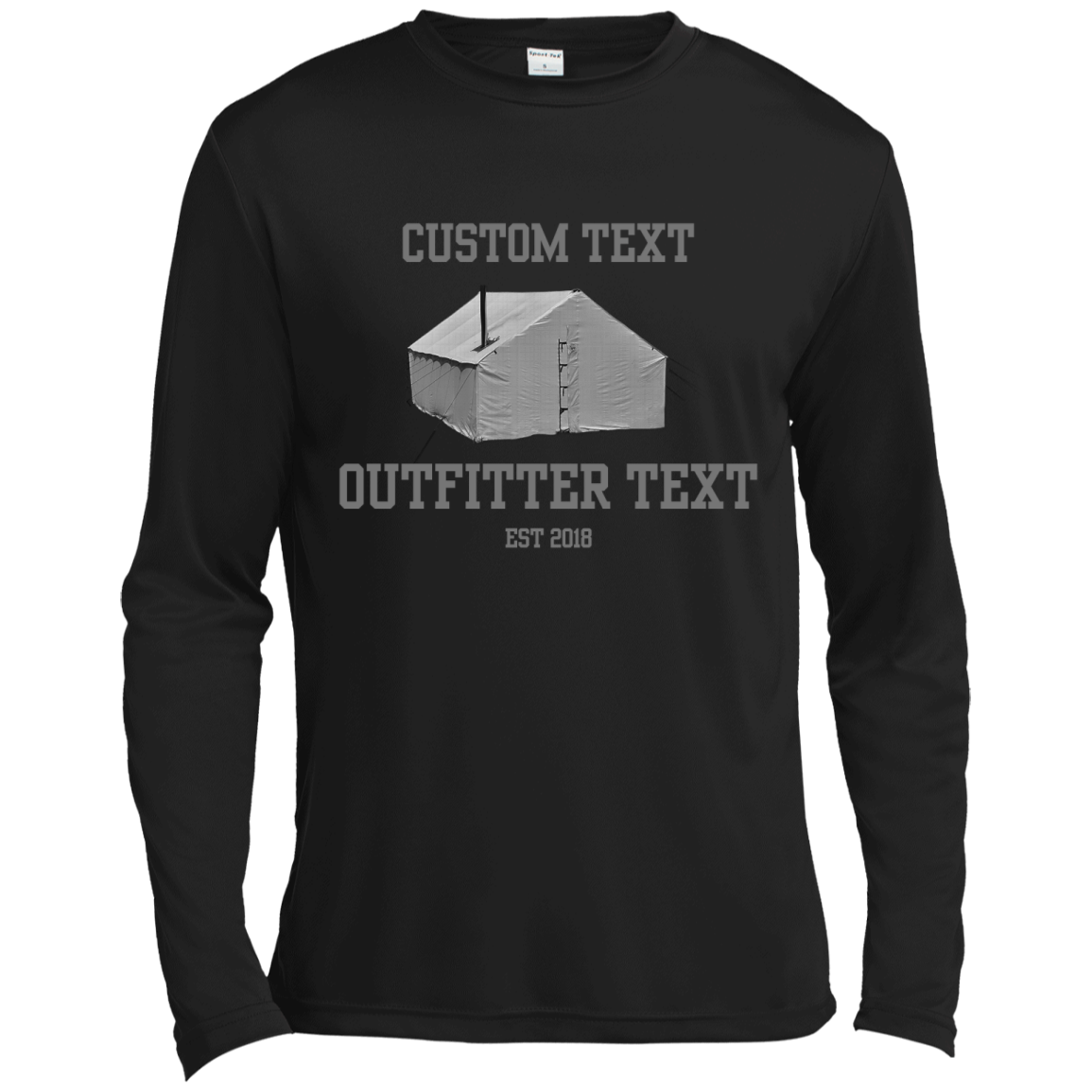 Wall Tent Outfitter Custom Wicking LS Tee